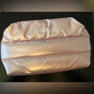 Marc Jacobs Blush Metallic Pink Puffer Cosmetic Bag / NEW